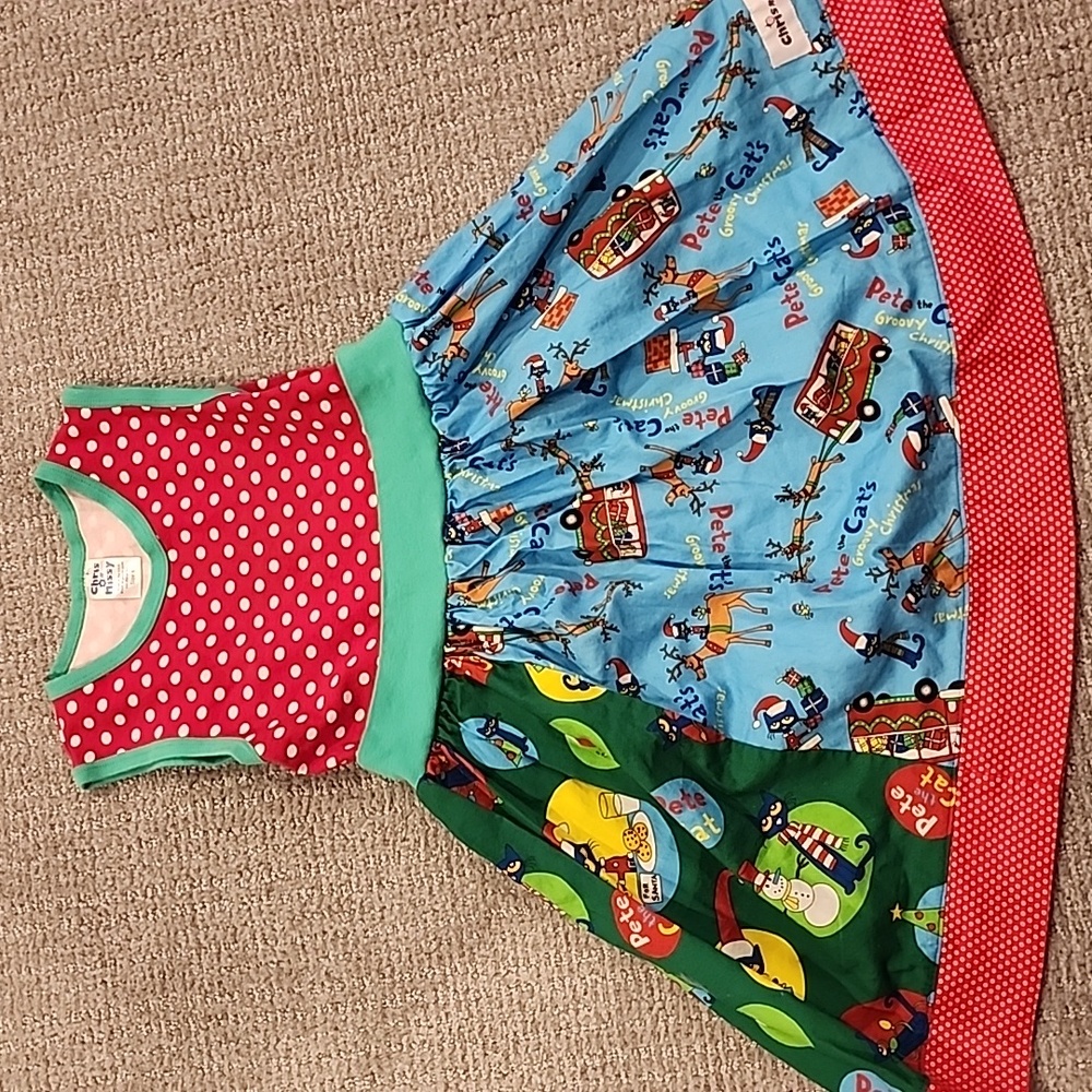 Chris n Missy Pete the Cat Christmas dress